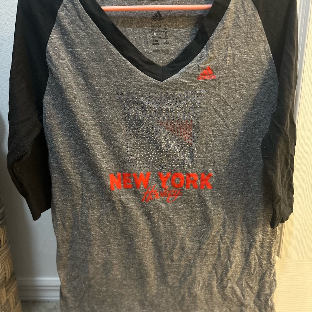 Adidas Gray and Black Tee